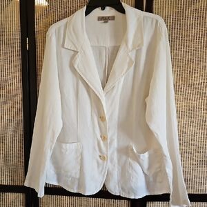 Flax Women's Cream Blazer